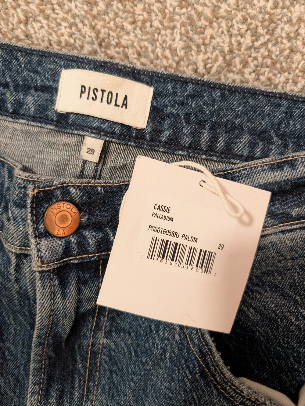 Pistola Cassie High Rise Palladium Straight Leg Jeans Size 29 - Picture 2 of 3